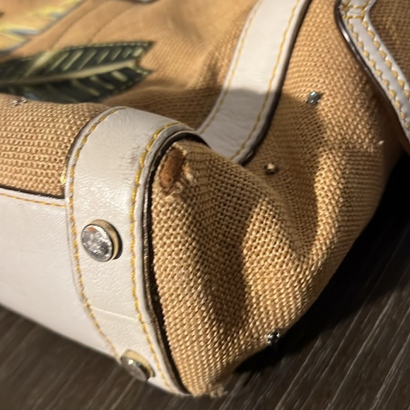 Authentic Vintage COACH Ladybug Motif Boxy Straw Tote Bag, Limited Edition -2004 - Picture 7 of 16